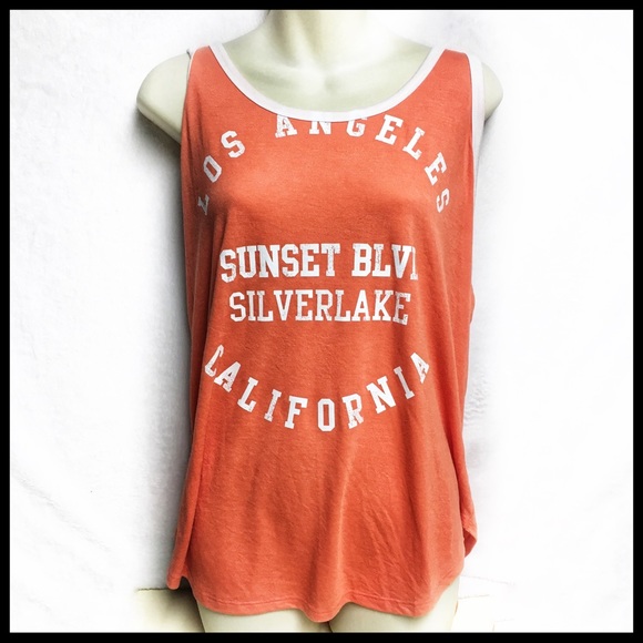 Arizona Jean Company Tops - Arizona Jean Co XXL orange/white tank top